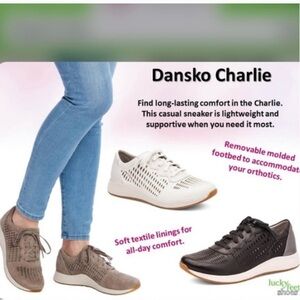 Dansko Charlie perforated suede sneakers size 40